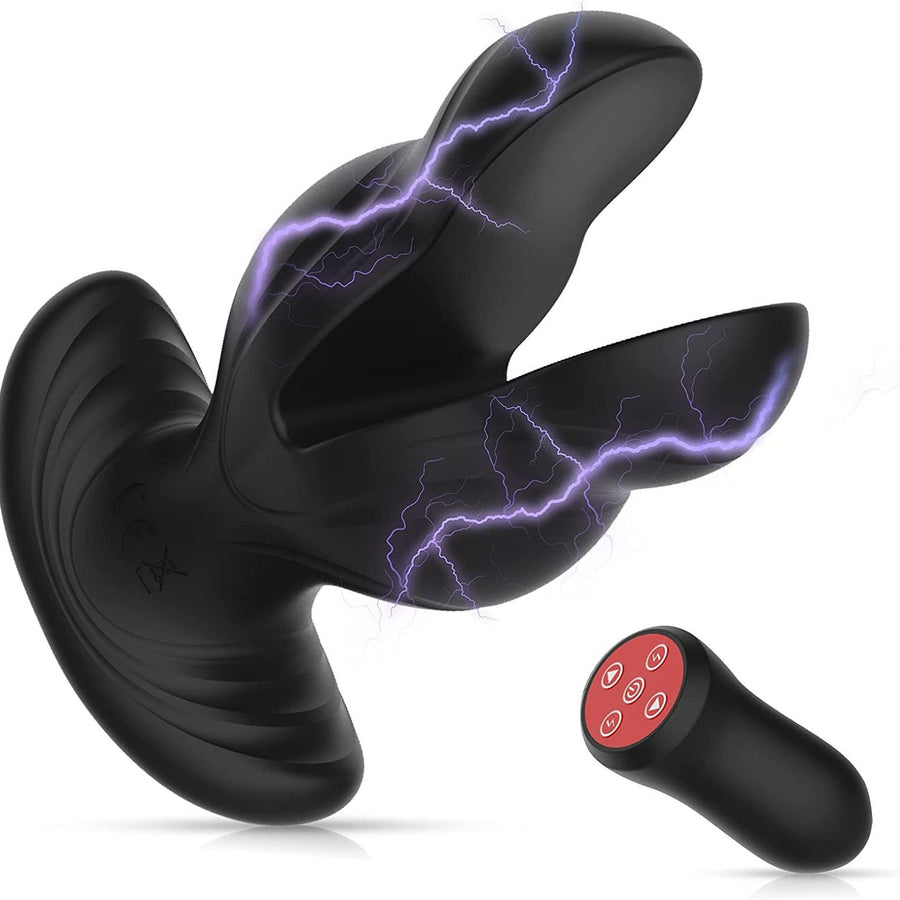 E-Stim Vibrating Butt Plug Prostate Massager for Gay Men