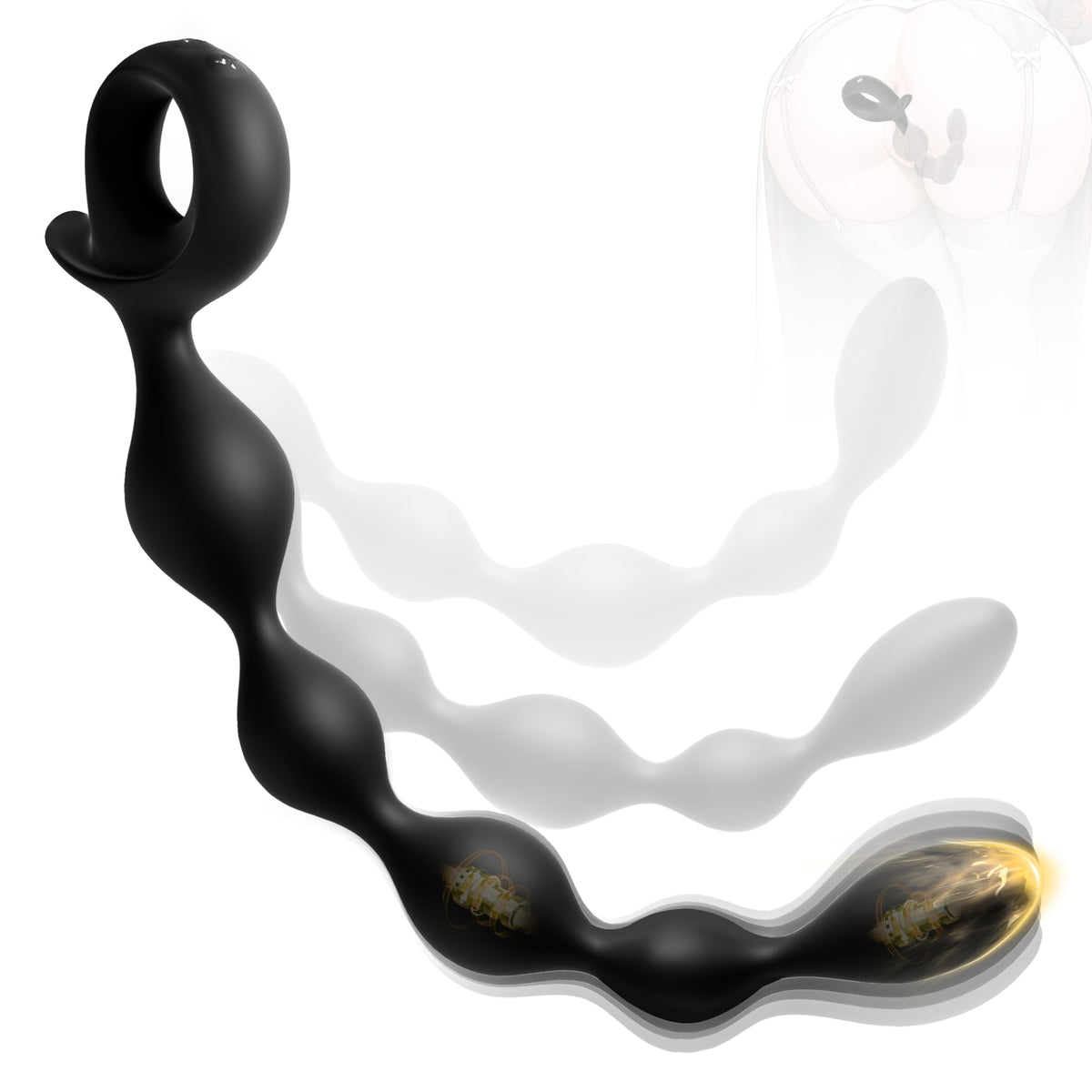 Vibrating Anal Beads Butt Plug
