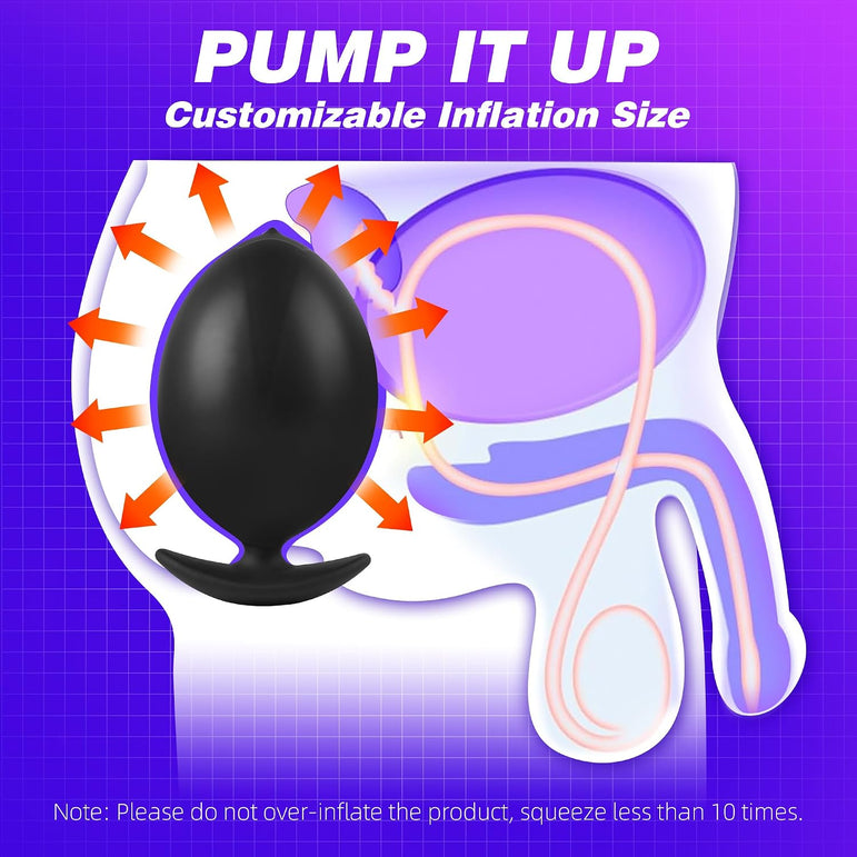 Magnetic Inflatable Butt Plug Large Butt Plug, Inflatable Dildo Buttplug