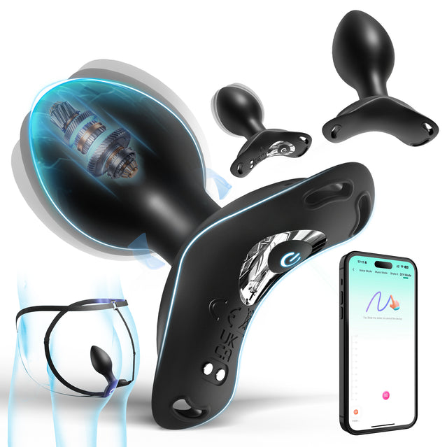 Anal Plug Vibrating Butt Plug, 3PCS Butt Plug Set Adult Sex Toy