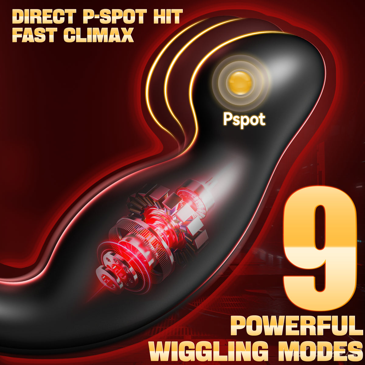 Prostate Massager Anal Vibrator with Removable Cock Rings