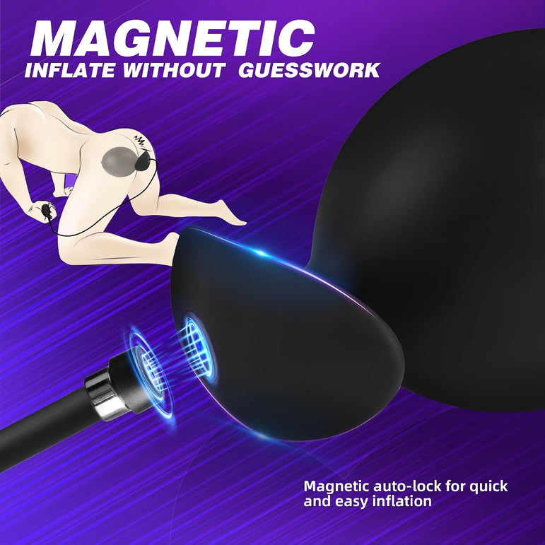 Magnetic Inflatable Butt Plug Large Butt Plug, Inflatable Dildo Buttplug