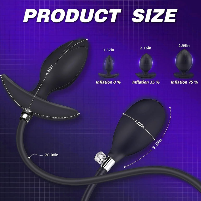 Magnetic Inflatable Butt Plug Large Butt Plug, Inflatable Dildo Buttplug
